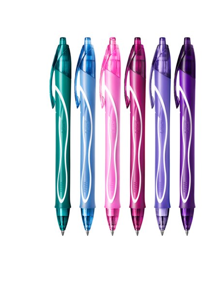 Box 30 penne sfera scatto 10 colori assortiti Gelocity quick dry BIC® 999460 BIC A SCATTO