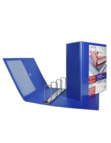 Raccoglitore STELVIO TI 100 A4 4Q 22x30cm blu personalizzabile SEI ROTA 36994637