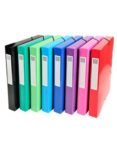 Scatola archivio box Iderama dorso 40mm A4 col ass. Exacompta 59929E EXACOMPTA SCATOLE PROGETTO CON ELASTICO