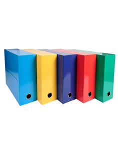 Scatola progetto Iderama 5 colori assortiti classici D90 Exacompta 89920E EXACOMPTA SCATOLE PROGETTO CON ELASTICO