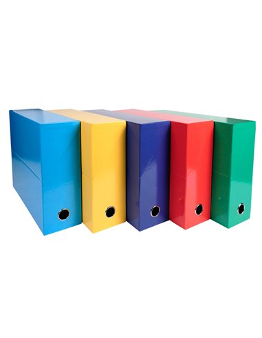 Scatola progetto Iderama 5 colori assortiti classici D90 Exacompta 89920E EXACOMPTA SCATOLE PROGETTO CON ELASTICO