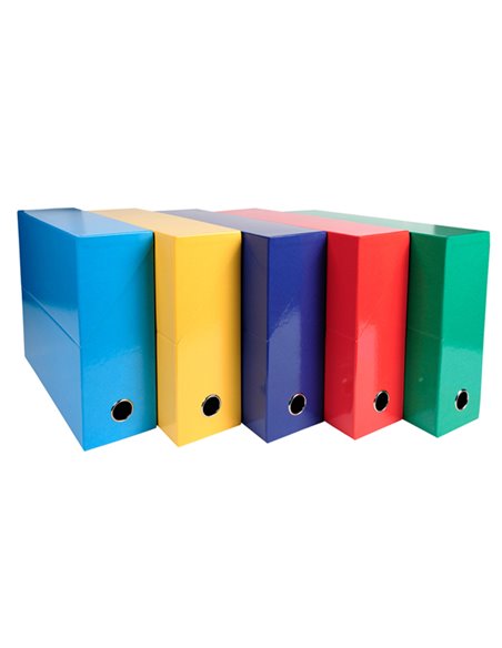 Scatola progetto Iderama 5 colori assortiti classici D90 Exacompta 89920E EXACOMPTA SCATOLE PROGETTO CON ELASTICO