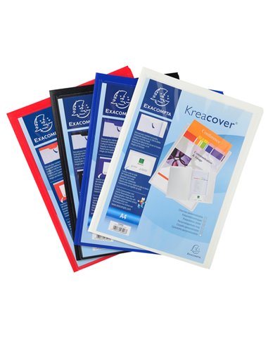 Cartella di presentazione in PP 2 alette col.ass. Kreacover A4 Exacompta 43500E EXACOMPTA CARTELLINE A TRE LEMBI PLASTICA