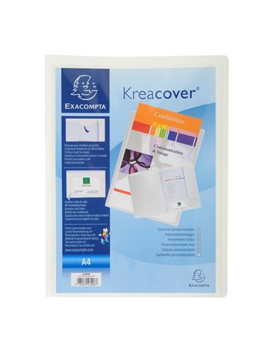 Cartella di presentazione in PP 2 alette col.ass. Kreacover A4 Exacompta 43500E EXACOMPTA CARTELLINE A TRE LEMBI PLASTICA