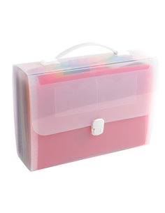 Classificatore valigetta c/maniglia cristallo 33x29 cm - 24 tasche Exacompta 55698E EXACOMPTA CLASSIFICATORI