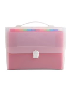 Classificatore valigetta c/maniglia cristallo 33x29 cm - 24 tasche Exacompta 55698E EXACOMPTA CLASSIFICATORI 2