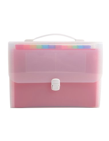Classificatore valigetta c/maniglia cristallo 33x29 cm - 24 tasche Exacompta 55698E EXACOMPTA CLASSIFICATORI