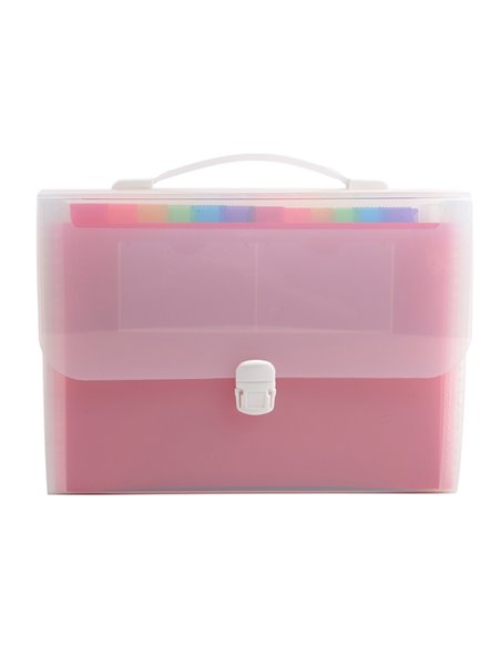 Classificatore valigetta c/maniglia cristallo 33x29 cm - 24 tasche Exacompta 55698E EXACOMPTA CLASSIFICATORI