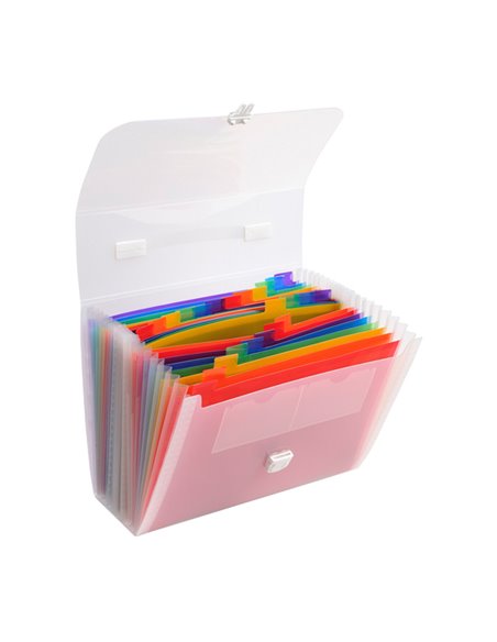 Classificatore valigetta c/maniglia cristallo 33x29 cm - 24 tasche Exacompta 55698E EXACOMPTA CLASSIFICATORI