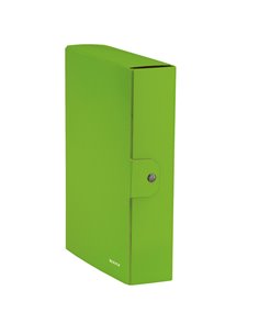 Scatola progetto WOW dorso 8cm verde lime LEITZ 39670054 LEITZ SCATOLE ARCHIVIO CON BOTTONE