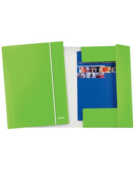 Cartellina c/elastico WOW verde lime 25X35cm 39830054 LEITZ CARTELLE CON ELASTICO