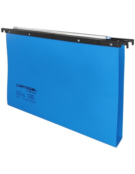 Cartella sospesa cassetto in PP 39,5/U-3cm BLU 500/395 CARTESIO PP 500/395 3-A3 BERTESI CARTELLE SOSPESE IN PP