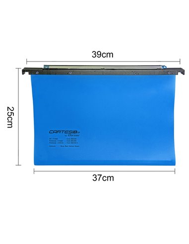 Cartella sospesa cassetto in PP 39,5/U-3cm BLU 500/395 CARTESIO PP 500/395 3-A3 BERTESI CARTELLE SOSPESE IN PP