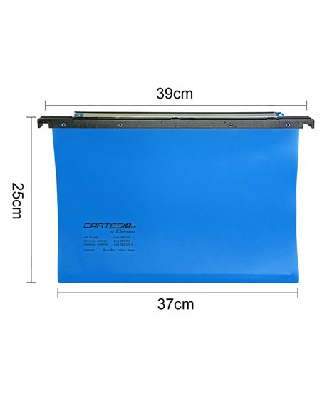 Cartella sospesa cassetto in PP 39,5/U-3cm BLU 500/395 CARTESIO PP 500/395 3-A3 BERTESI CARTELLE SOSPESE IN PP