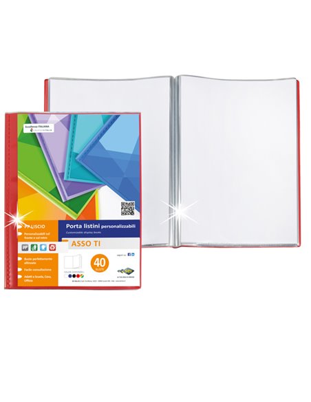 Portalistini personalizzabili Asso Ti 22x30cm 40 buste col.ass. Sei rota 57224090 SEI ROTA PORTALISTINI PERSONALIZZABILI