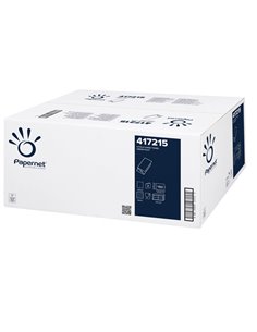 Pacco 150 asciugamani piegati a V goffrato a onda Papernet 417215 PAPERNET ASCIUGAMANI PIEGATI E IN ROTOLO