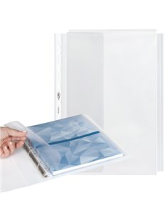 10 buste forate ATLA GS P c/soffietto e patella A4 trasp. buccia Sei rota 662516 2