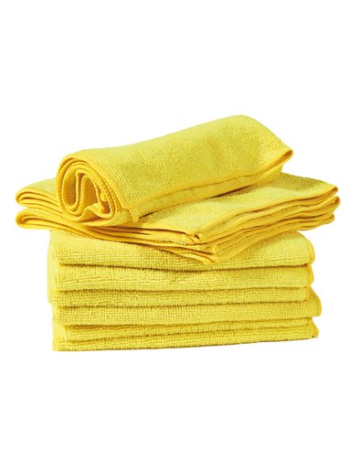 Pack 10 Panni microfibra 40x40cm giallo Ultrega PerfettoFactory 26600 PerfettoFactory PANNI e SPUGNE