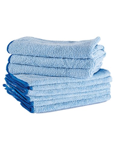 Pack 10 Panni microfibra 40x40cm azzurro Ultrega PERFETTO 26602