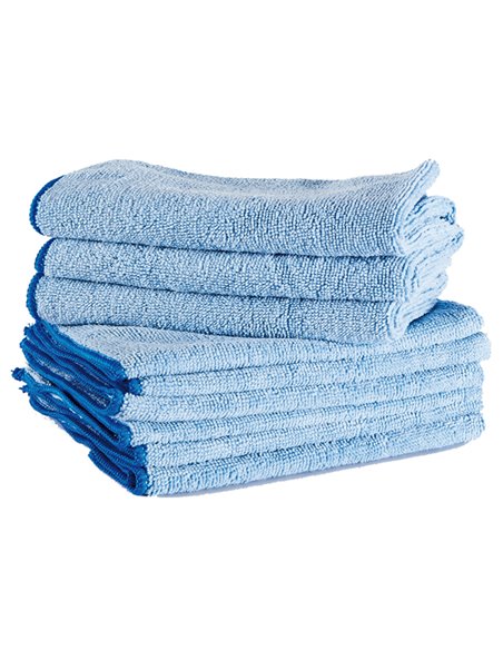 Pack 10 Panni microfibra 40x40cm azzurro Ultrega PERFETTO 26602
