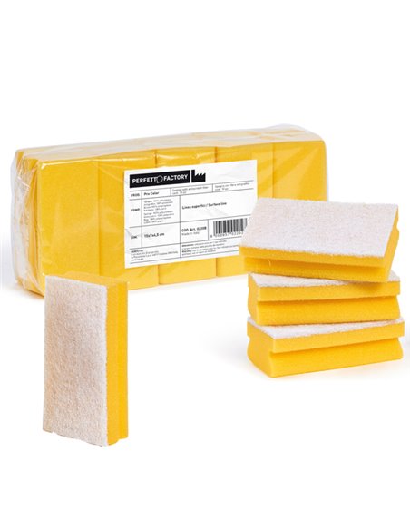Pack 10 Spugne giallo Pro Color PERFETTO 0220B