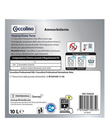 Ammorbidente lavatrice Coccolino Sensazione Seta 10LT 7508509