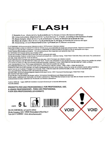 Brillantante Lavastoviglie Flash Tanica 5Lt Alca ALC593 ALCA DETERGENTI-DETERSIVI PER PULIZIA
