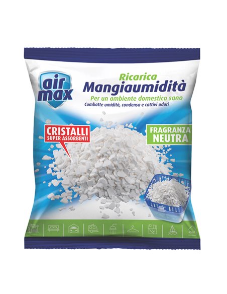 Ricarica Sali assorbiumiditA' AIR MAX da 1kg neutra D0737 AIR MAX ASSORBIUMIDITA'-PROFUMATORI-CANDELE