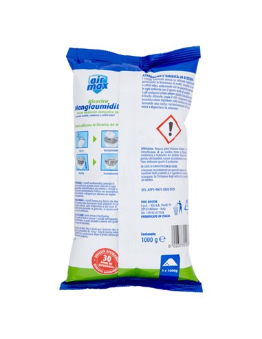 Ricarica Sali assorbiumiditA' AIR MAX da 1kg neutra D0737 AIR MAX ASSORBIUMIDITA'-PROFUMATORI-CANDELE