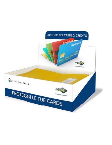 Busta PORTA CARD 2 COLOR 2 tasche col.ass. 5,8x8,7cm Sei rota 48431290 SEI ROTA BUSTE PER USI DIVERSI E DEDICATI