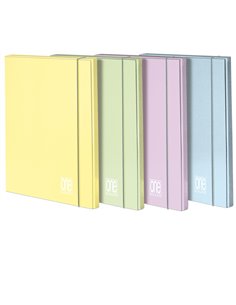 Cartella 3 lembi c/elast. dorso 12mm colori assortiti Pastel One Color Blasetti 7190