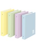 Raccoglitore 4 anelli Ø30mm 26X32cm colori ass. Pastel One Color Blasetti 7191