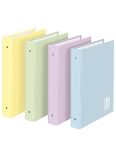 Raccoglitore 4 anelli Ø30mm 26X32cm colori ass. Pastel One Color Blasetti 7191