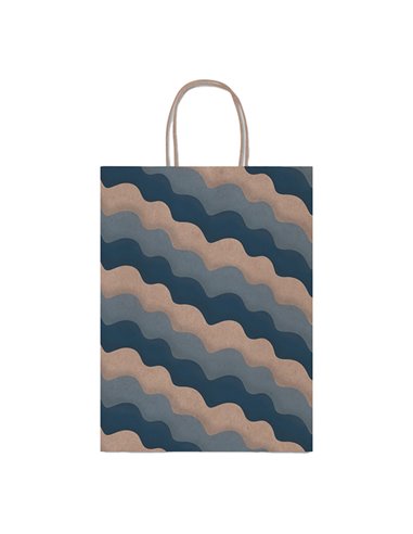 Shopper carta kraft c/manici in carta ritorta 16x21x8cm fantasie ass. Rex Sadoch SDX16ASS