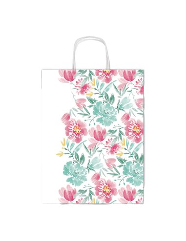 Shopper carta kraft c/manici in carta ritorta 16x21x8cm fantasie ass. Rex Sadoch SDX16ASS