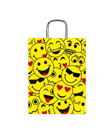 Shopper carta kraft c/manici in carta ritorta 16x21x8cm fantasie ass. Rex Sadoch SDX16ASS