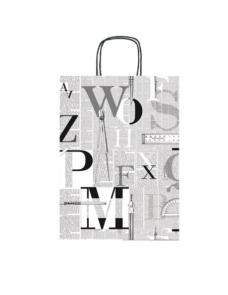 Shopper carta kraft c/manici in carta ritorta 16x21x8cm fantasie ass. Rex Sadoch SDX16ASS
