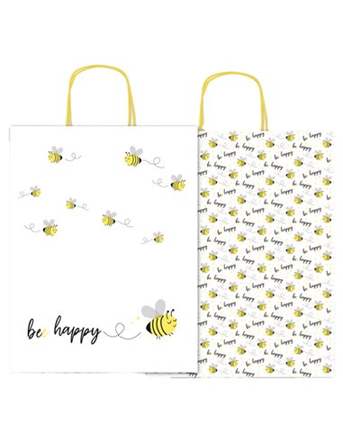 Shopper carta kraft c/manici carta ritorta 26x34,5x12cm fantasie ass. Rex Sadoch SDX26ASS REX SADOCH SHOPPERS E SACCHETTI REGALO