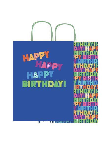 Shopper carta kraft c/manici carta ritorta 26x34,5x12cm fantasie ass. Rex Sadoch SDX26ASS REX SADOCH SHOPPERS E SACCHETTI REGALO