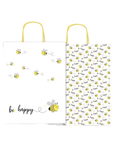 Shopper carta kraft c/manici carta ritorta 36x41x12cm fantasie ass. Rex Sadoch SDX36ASS REX SADOCH SHOPPERS E SACCHETTI REGALO