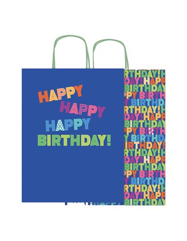 Shopper carta kraft c/manici carta ritorta 36x41x12cm fantasie ass. Rex Sadoch SDX36ASS REX SADOCH SHOPPERS E SACCHETTI REGALO