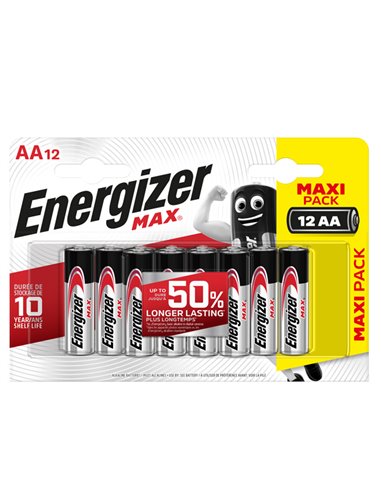 Blister 12 pile stilo AA - Energizer Max E303324905