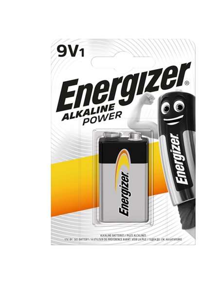 Blister 1 pila transistor 9V - Energizer Alkaline Power E300804100