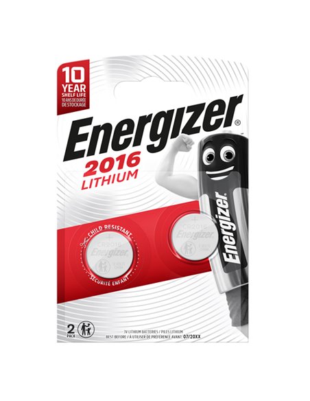 Blister 2 pile CR2016 Lithium - Energizer Specialistiche E300789000