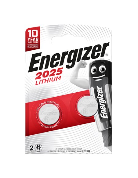 Blister 2 pile CR2025 Lithium - Energizer Specialistiche E304126902