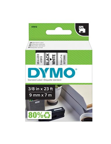 Value Pack 10 Nastri Dymo Tipo D1 (9mmX7mt) nero/bianco S0720680 2093096 DYMO ETICHETTE-NASTRI-TAMPONI PER ETICHETTATRICI E P...