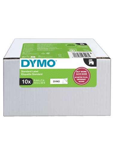 Value Pack 10 Nastri Dymo Tipo D1 (19mmX7mt) nero/bianco S0720830 2093098