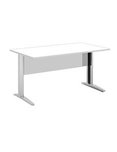 Scrivania lineare 120X80cm Bianco - fianchi vernic. effetto cromato EASY 004JO-CR_3 ARTEXPORT SCRIVANIE E TAVOLI RIUNIONE