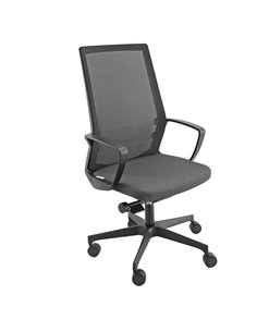 Poltrona semidirezionale I70 Grigio e schienale rete nera c/bracc. I70/ET Unisit SEDUTE DIREZIONALI
