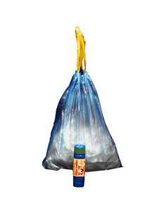 15 Sacchi azzurro 50x60cm 30Lt 13µ con maniglie Rolsac 10189 Rolsac SACCHI RIFIUTI